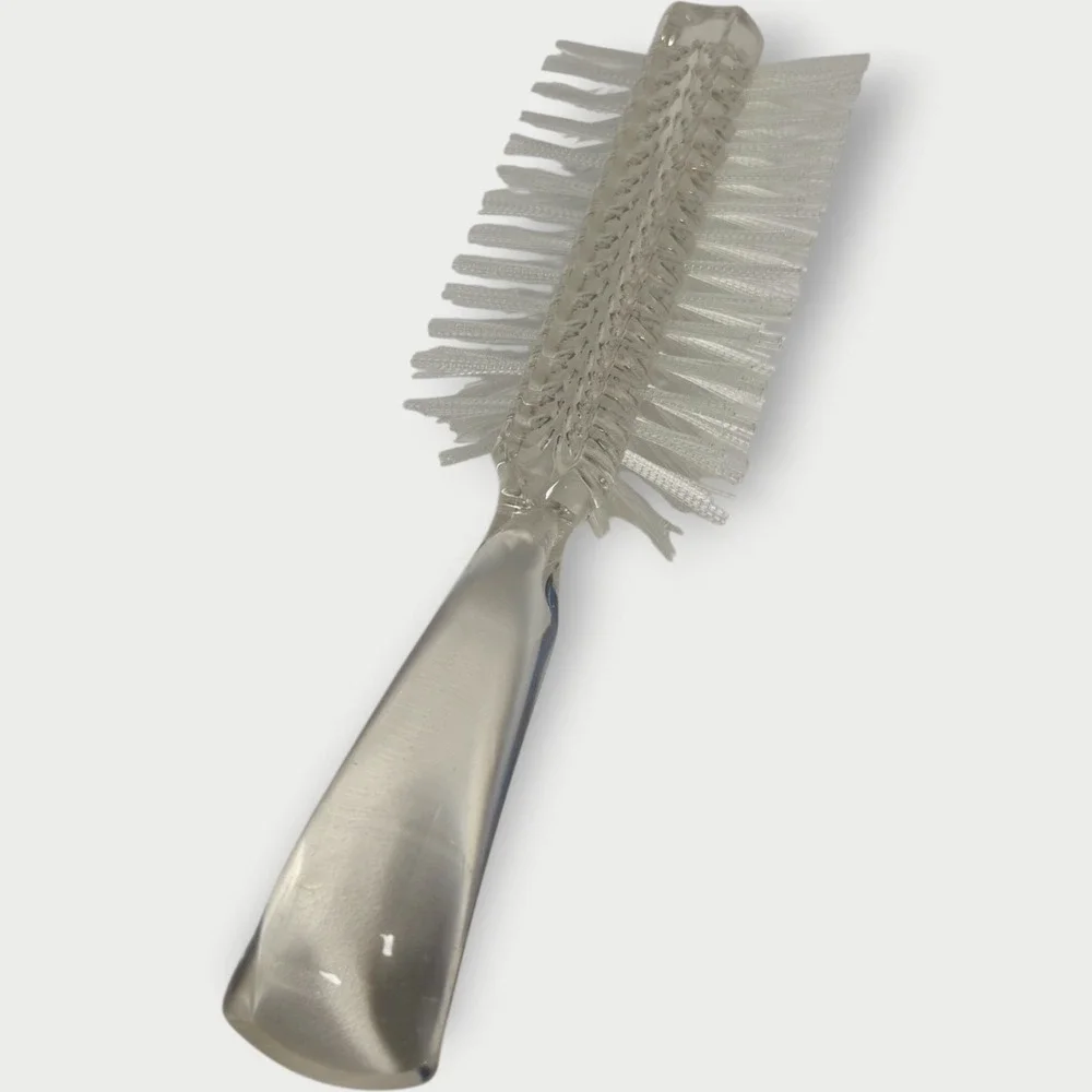 VINTAGE CLEAR Stanley Commander Hairbrush Original Professional Styling Brush